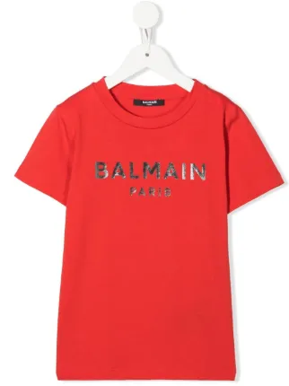 red balmain t shirt