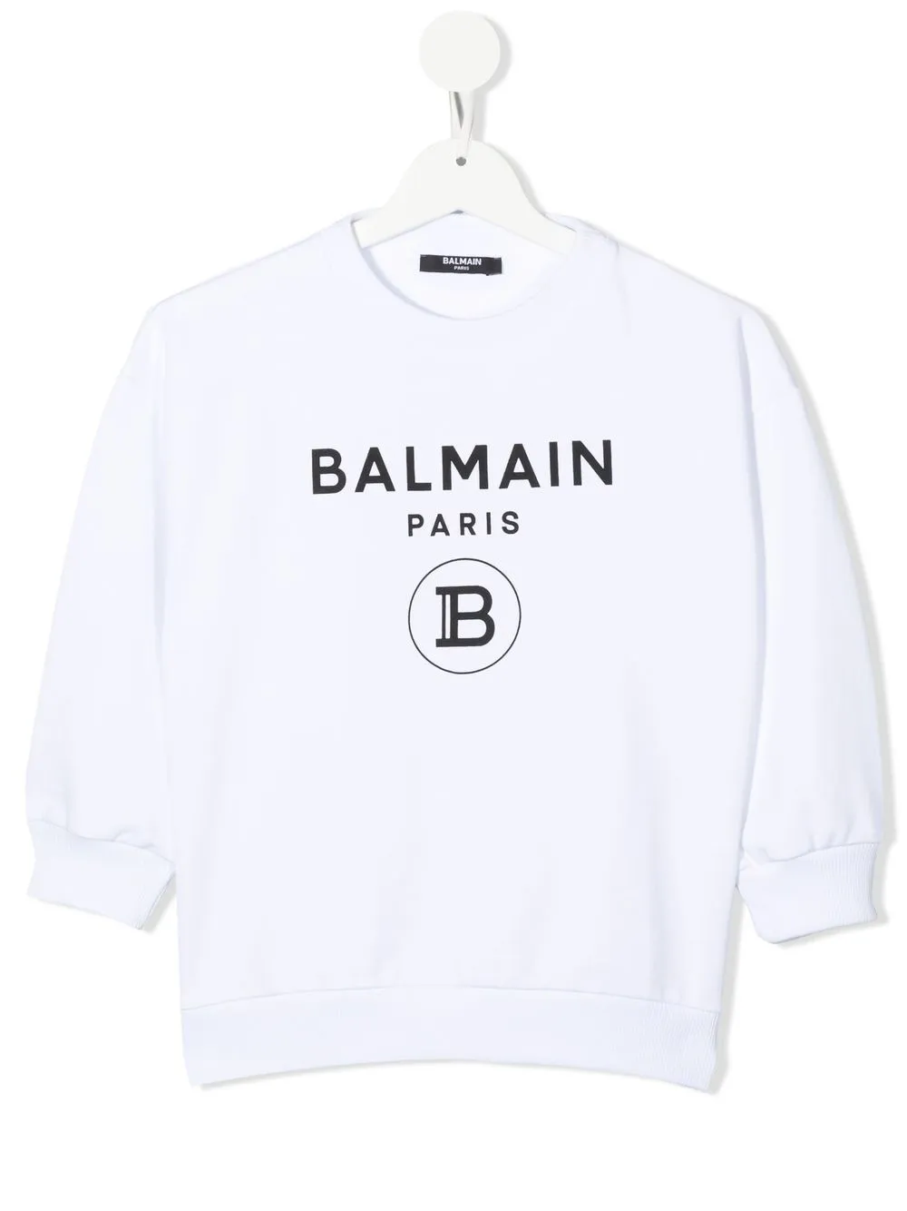 

Balmain Kids sudadera con logo estampado - Blanco