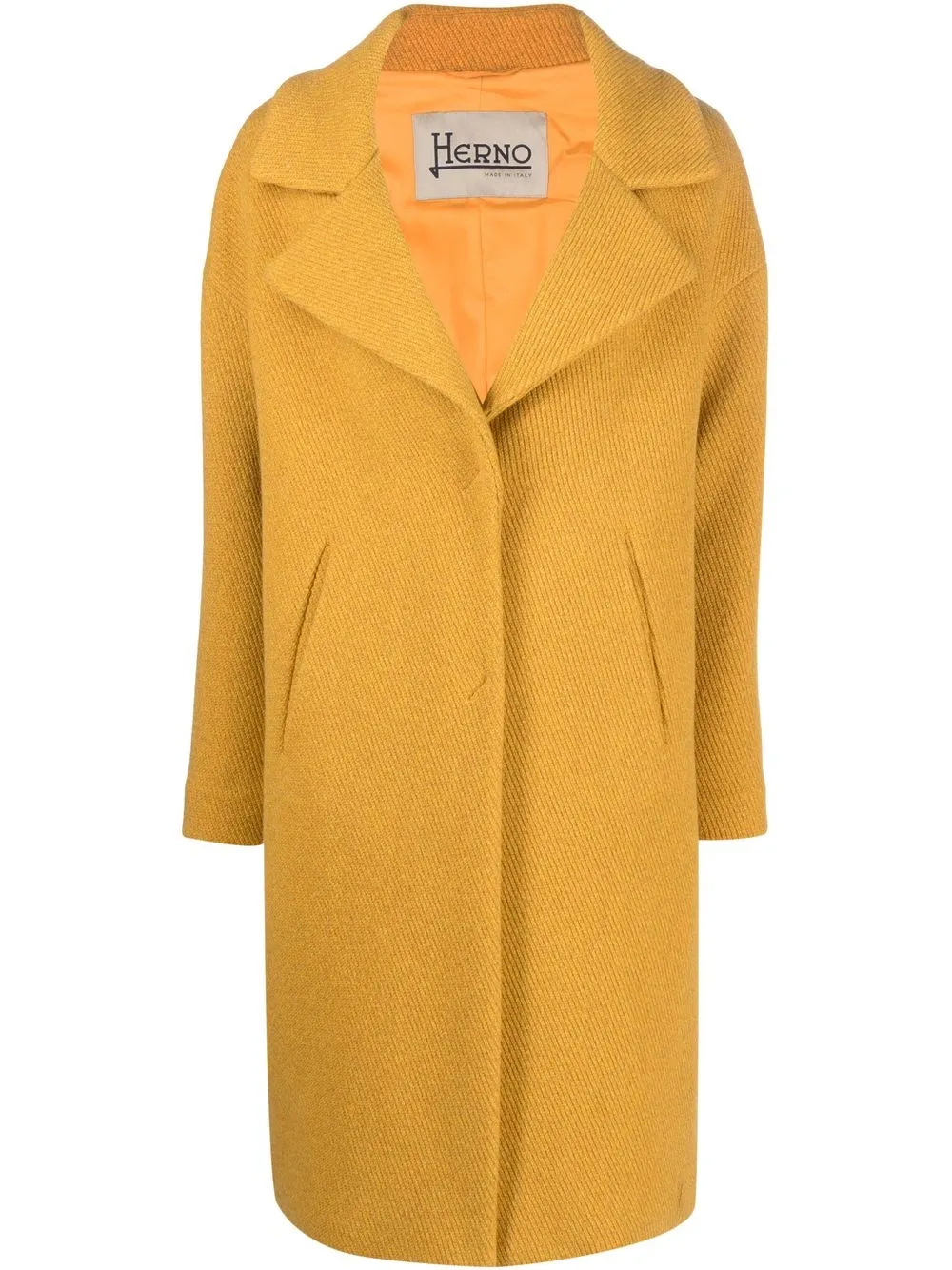 

Herno abrigo oversize con solapas anchas - Amarillo