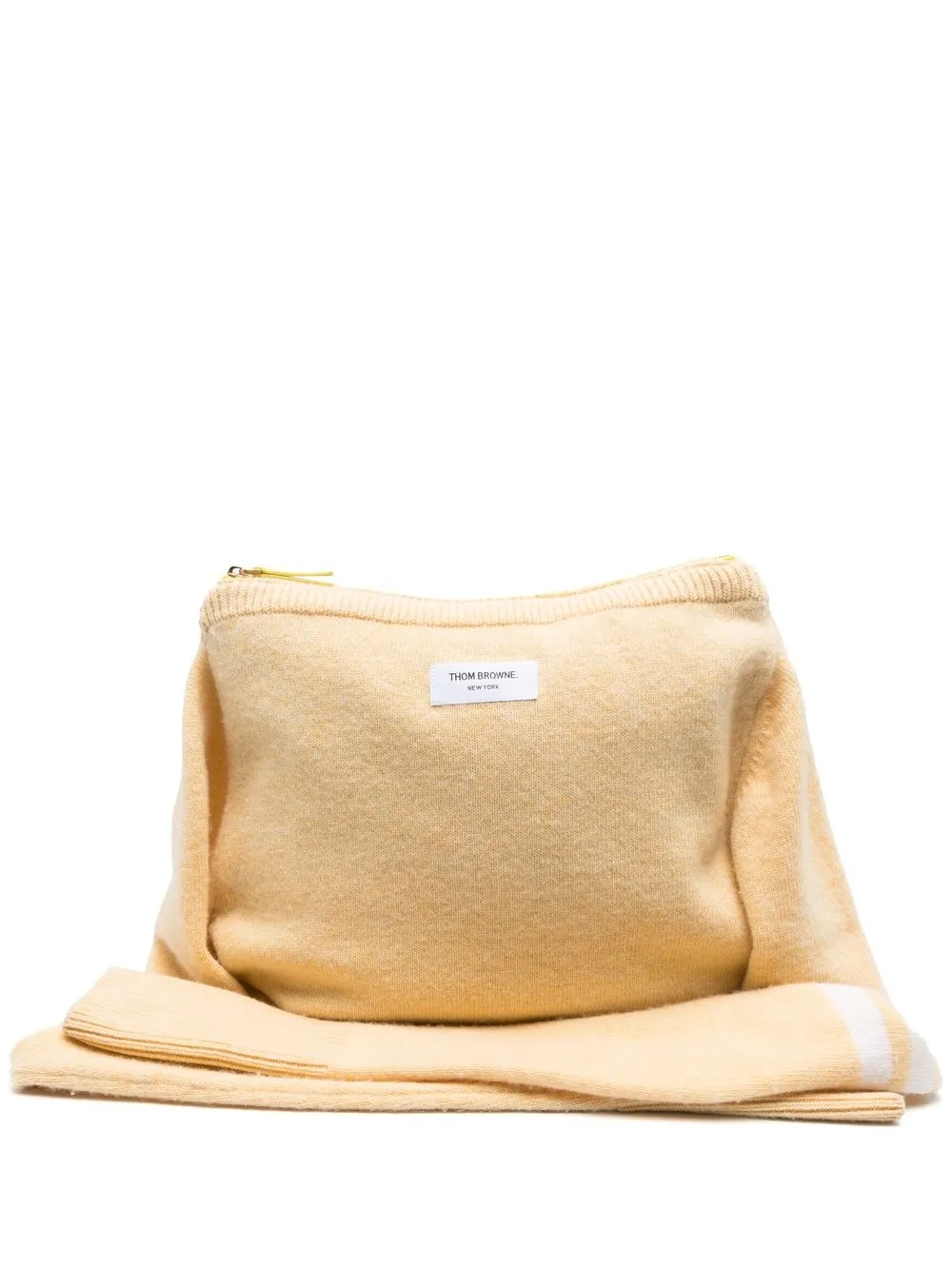 

Thom Browne zip-merino jumper tote bag - Yellow