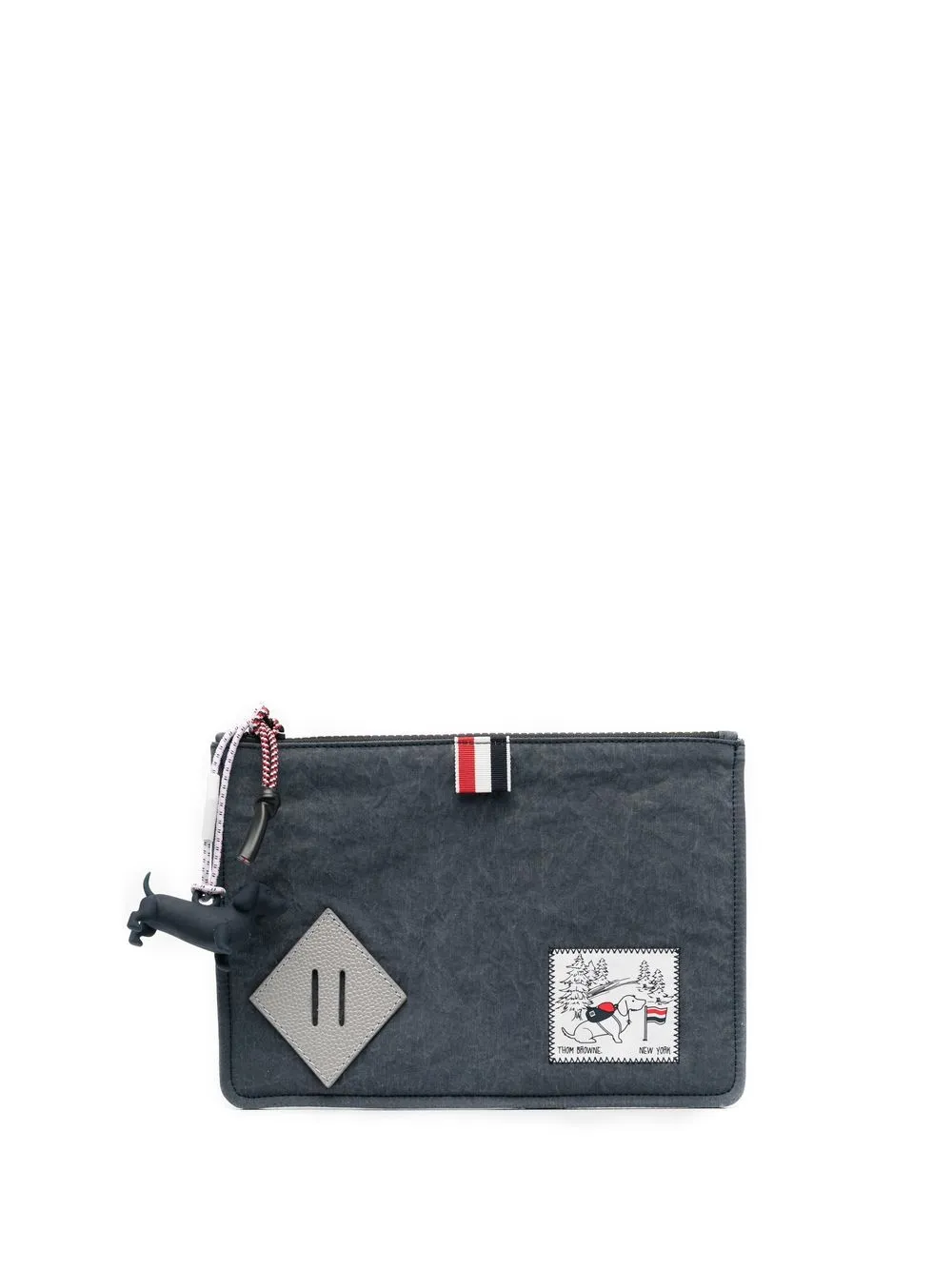 

Thom Browne grosgrain-loop trim wallet - Blue