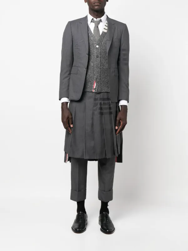 Thom Browne ストライプ クロップドパンツ | グレー | FARFETCH JP