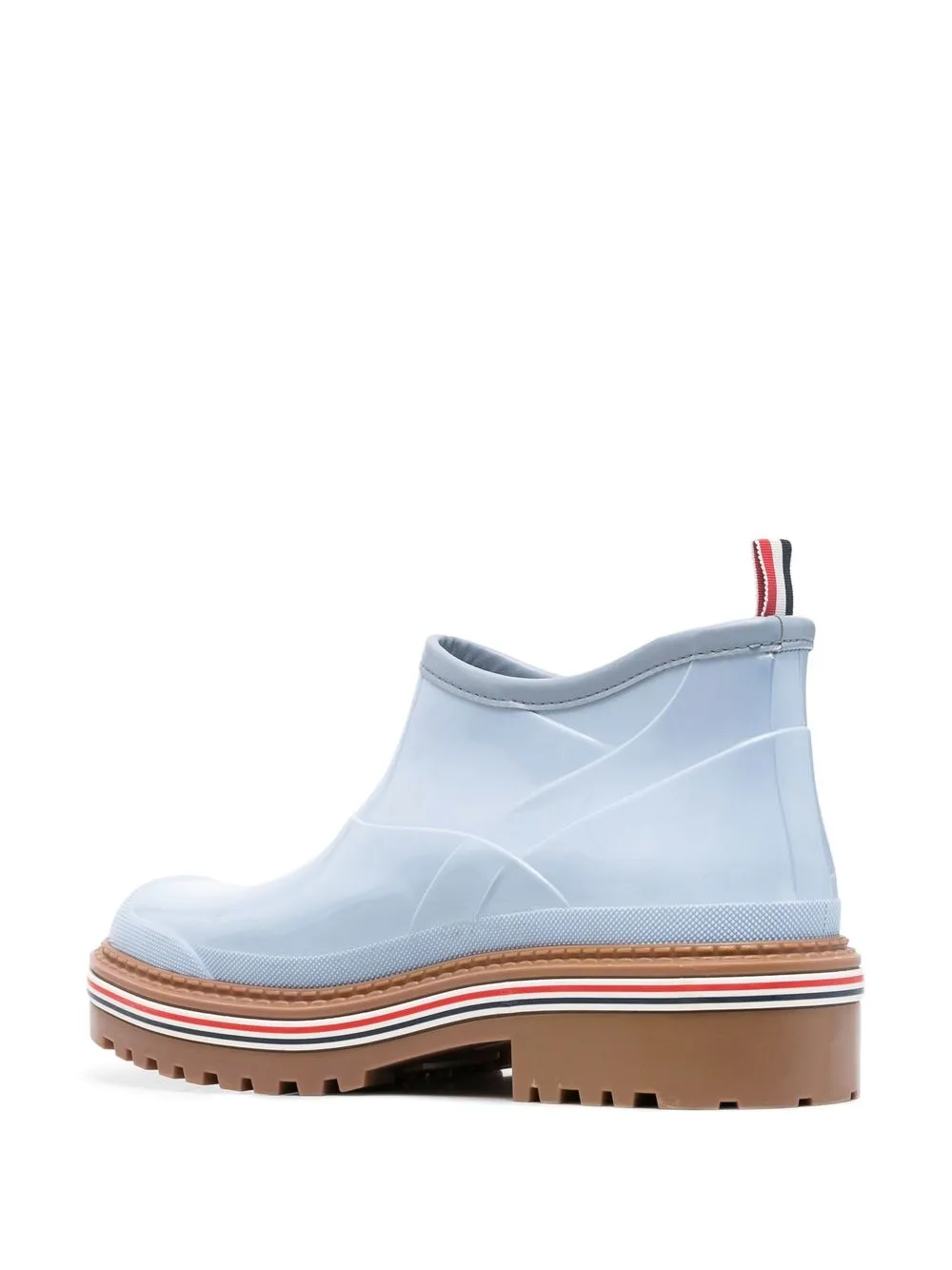 Shop Thom Browne Stripe-trim Ankle Boots In Blue