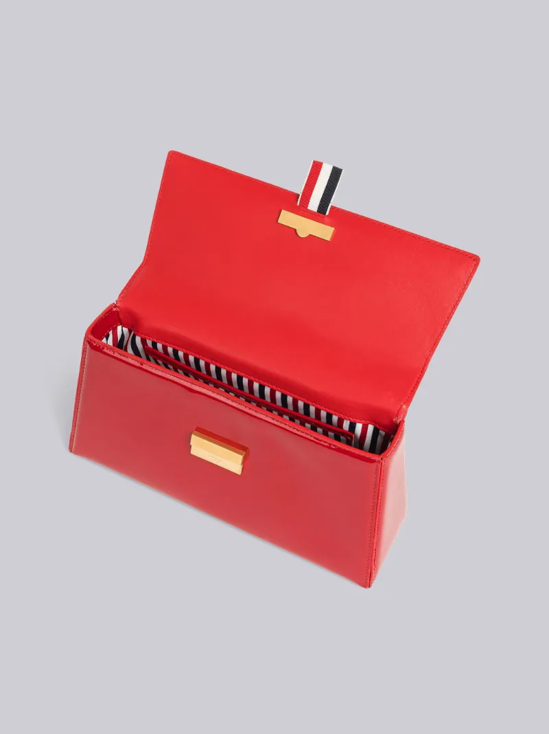 Patent Leather Trapeze Top Handle Clutch Thom Browne Official
