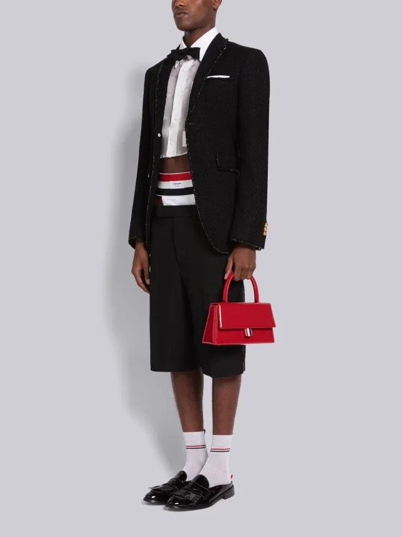 Patent Leather Trapeze Top Handle Clutch Thom Browne Official