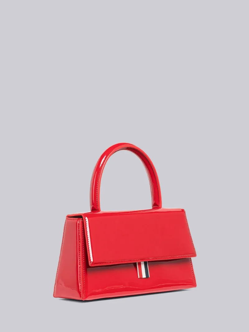 Patent Leather Trapeze Top Handle Clutch Thom Browne Official