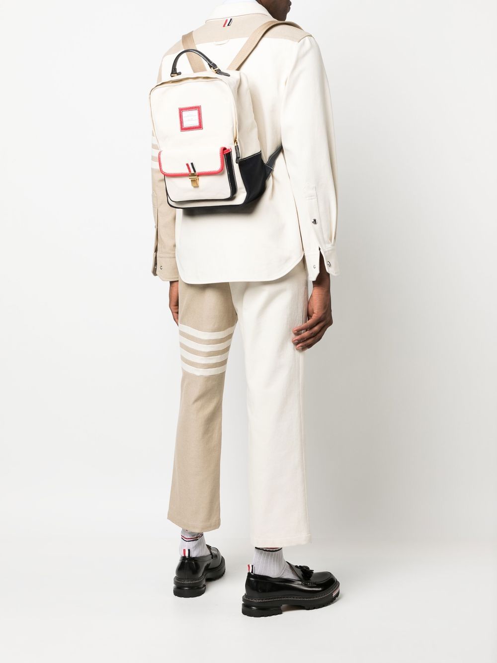 Thom Browne Rugzak met logopatch - Wit