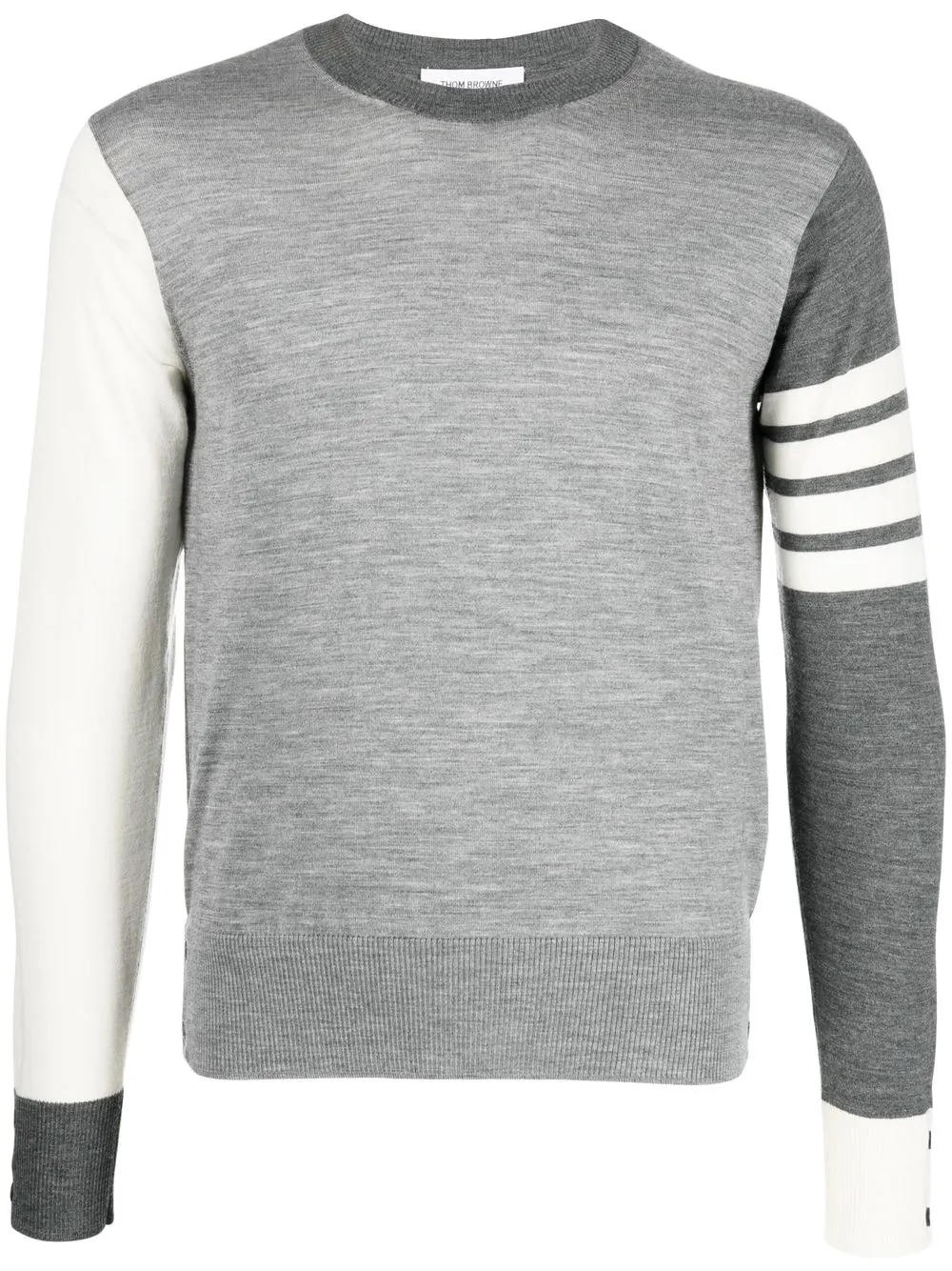 Thom Browne contrast-panel Jumper - Farfetch