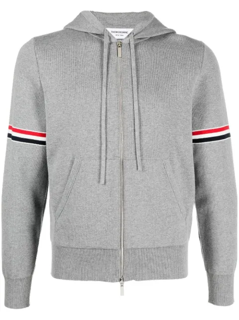 Thom Browne hoodie a rayas con cierre 