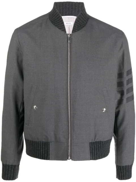 Thom Browne 4-Bar stripe wool bomber jacket