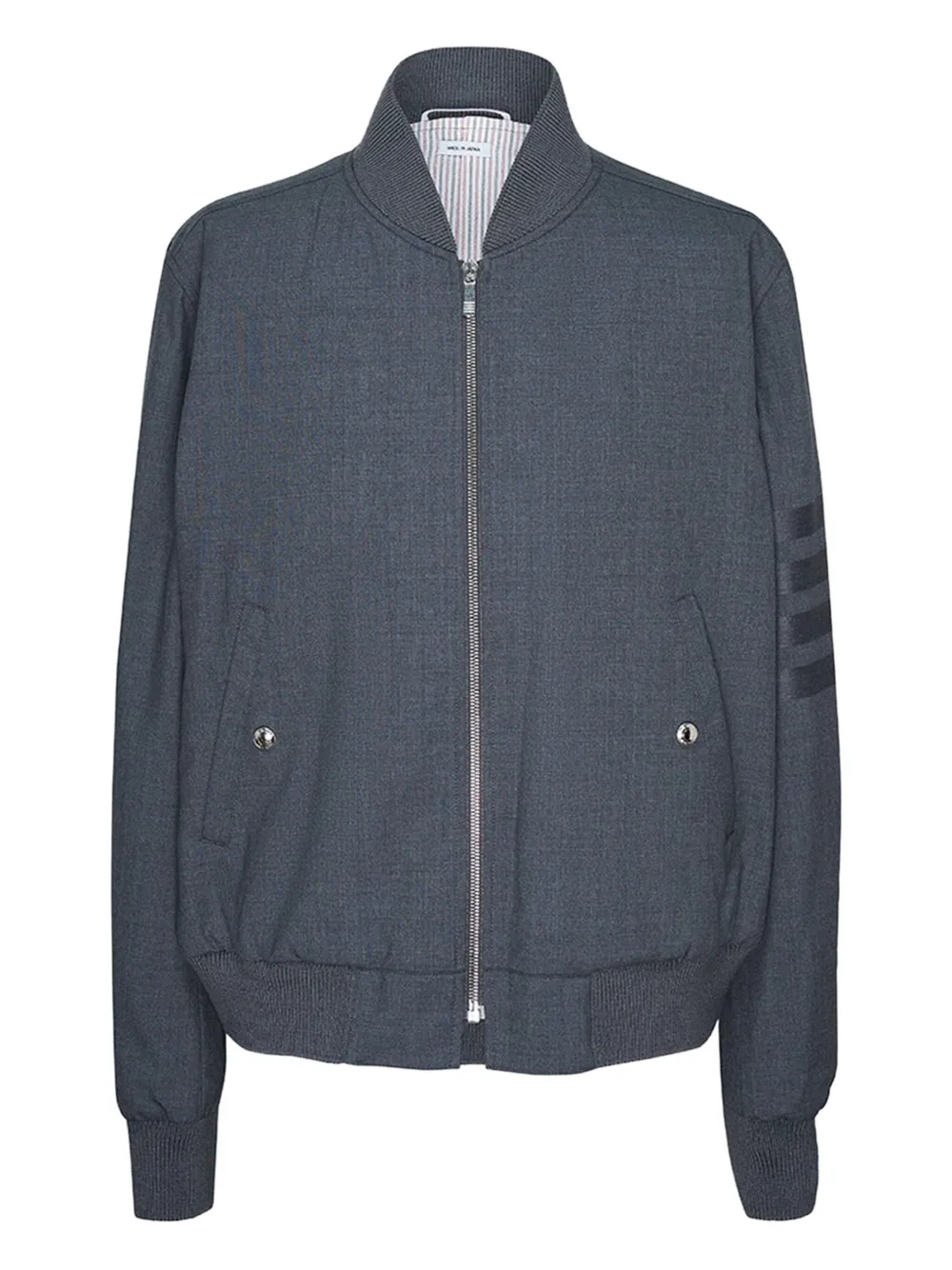 4-Bar stripe wool bomber jacket