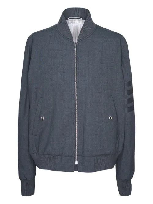 Veste bomber en laine à détail 4 bandes signature - Thom Browne - Modalova