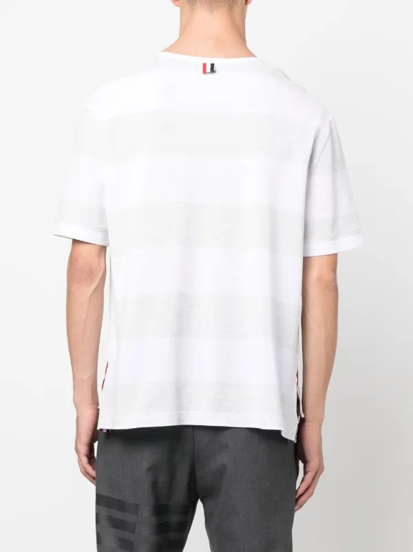 Thom Browne RWB Pocket Striped T-shirt | Grey | FARFETCH IN Thom Browne RWB Pocket Striped T-shirt | Grey | FARFETCH IN