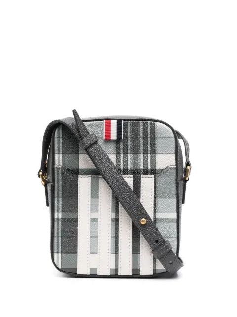 check-print messenger bag