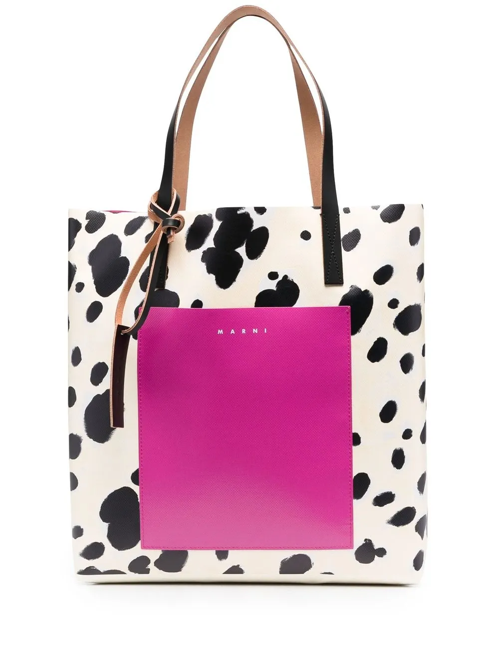 

Marni tote con animal print - Rosado