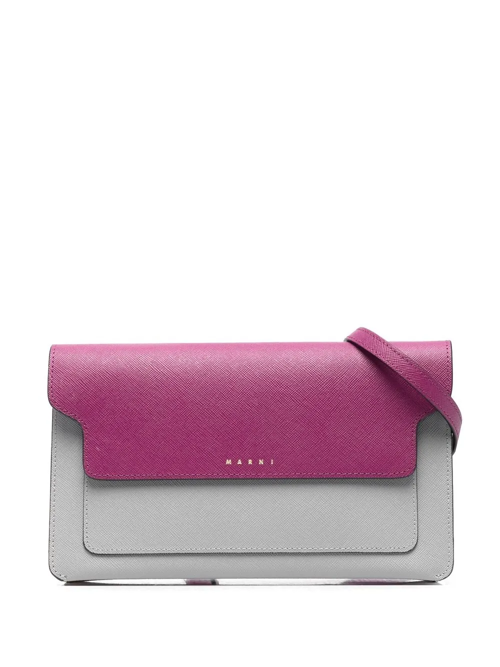 

Marni bolsa crossbody con diseño color block - Gris