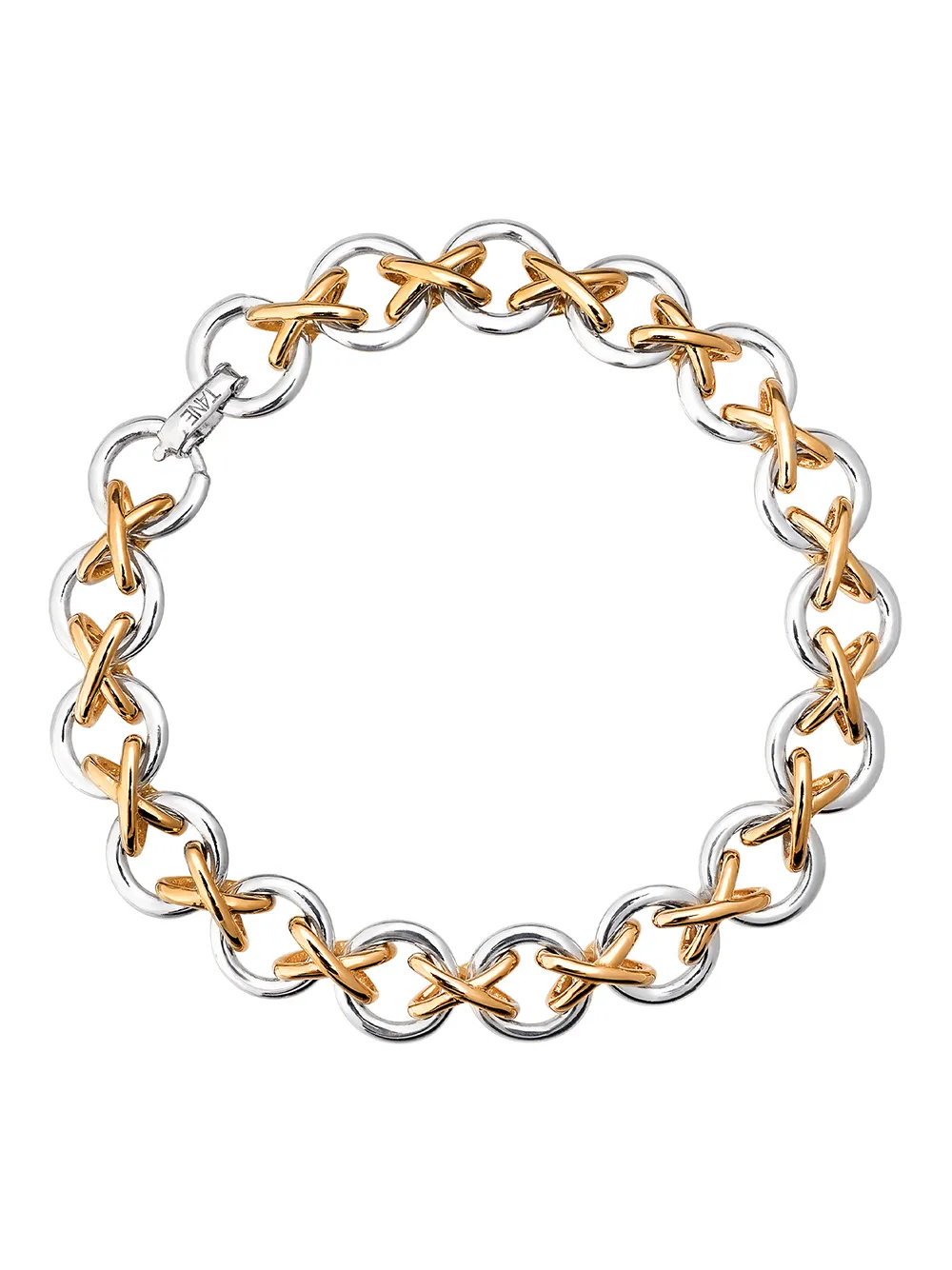 

TANE México 1942 pulsera X en oro vermeil de 23kt y plata de ley - Plateado