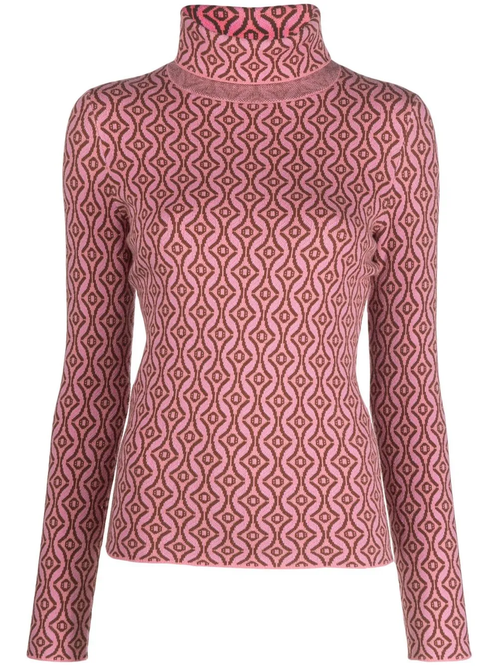 

Maje all-over graphic-print knit jumper - Pink