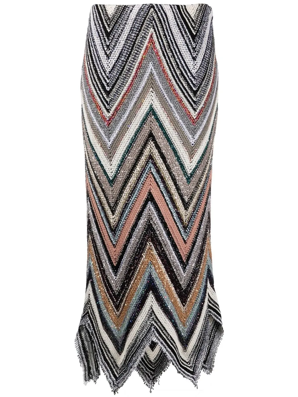 

Missoni falda midi con motivo en zigzag - Blanco