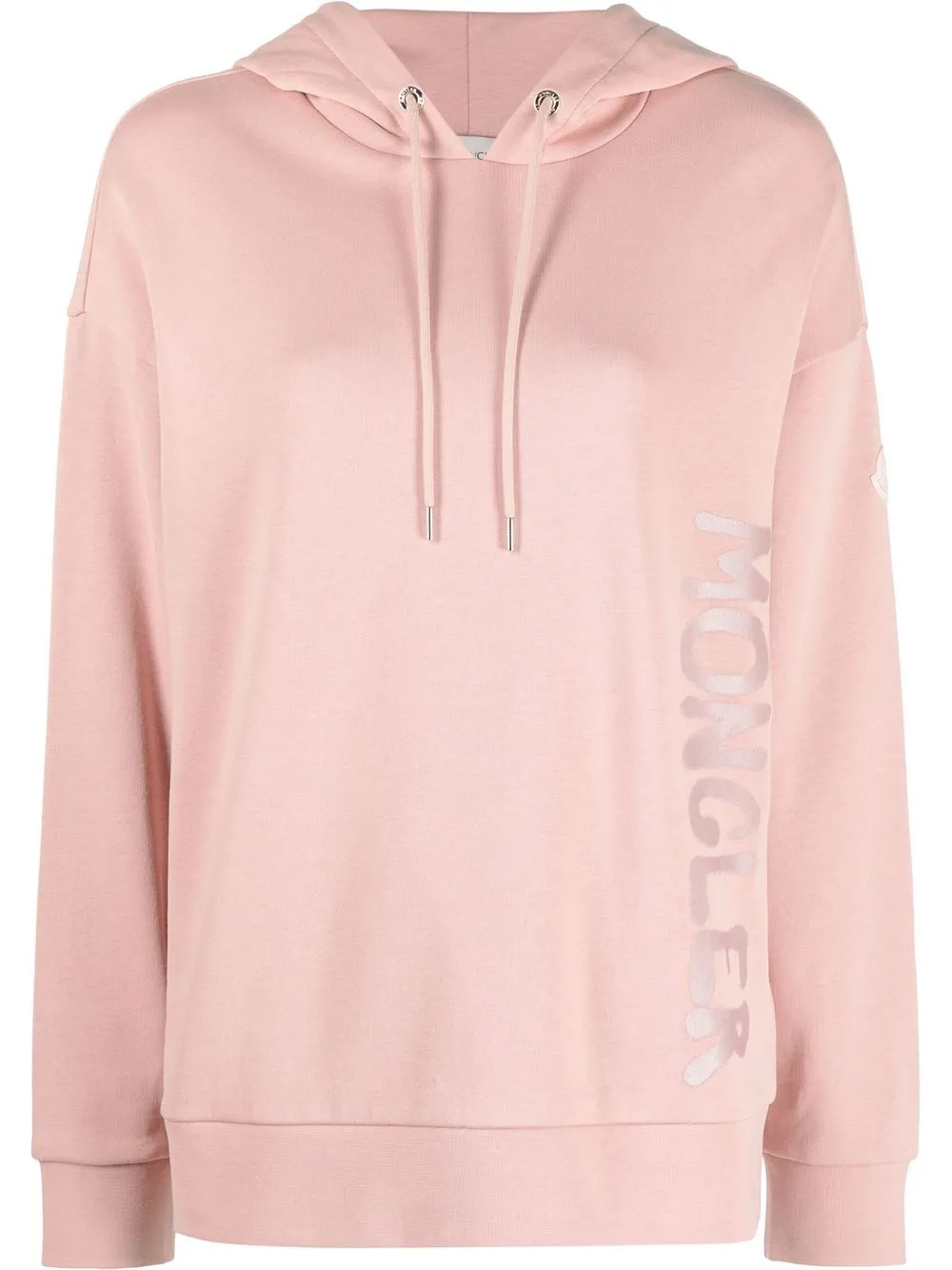 

Moncler logo-print cotton hoodie - Pink