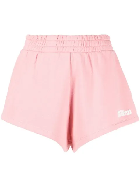 Reina Olga logo-print cotton shorts