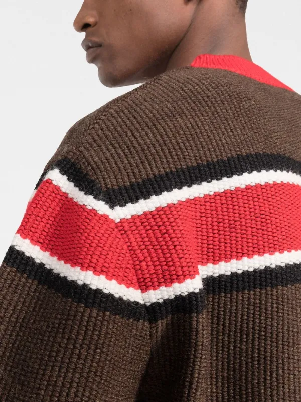 DSQUARED2 ストライプセーター L Dsquared2 ディースクエアード ロゴ ストライプ プルオーバー - FARFETCH