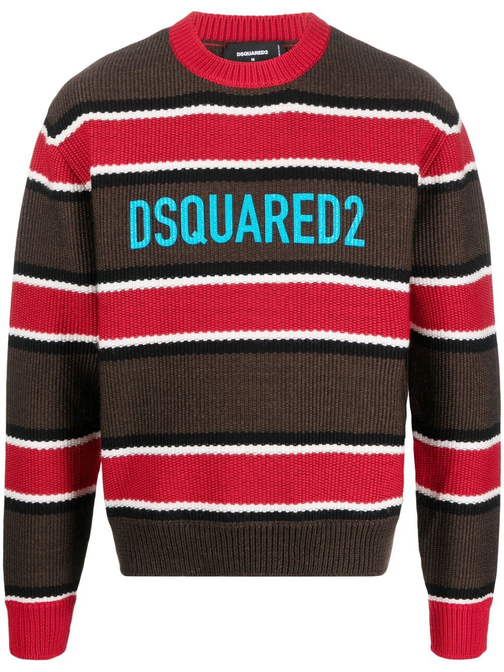 Disqued DSQUARED2 jacquard logo striped jumper Men