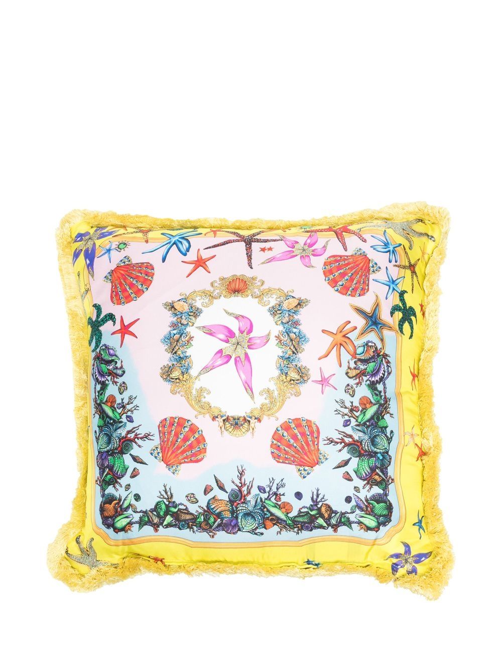 Image 2 of Versace seashell-print square-shape cushion