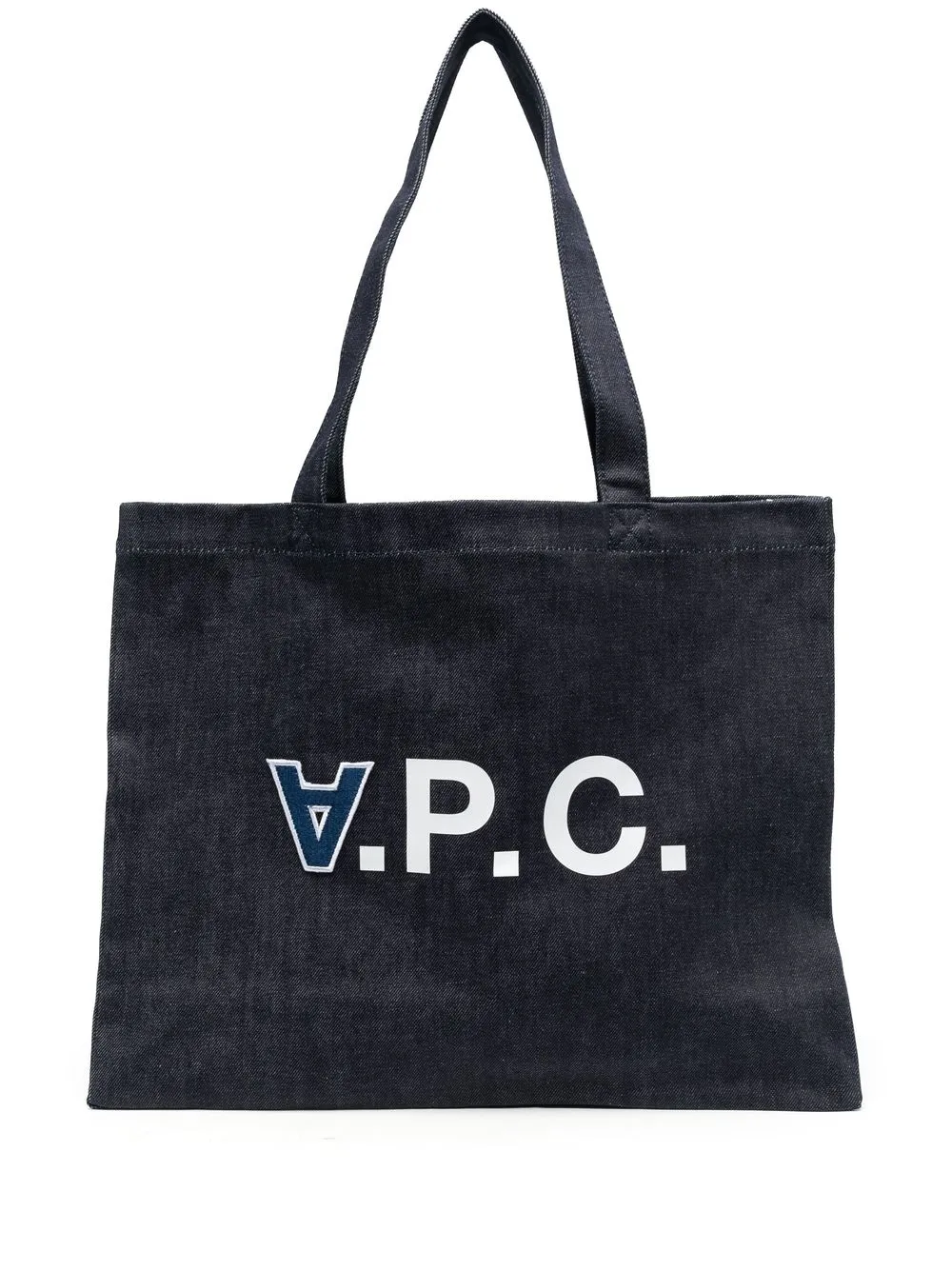 

A.P.C. tote con estampado V.P.C. - Azul