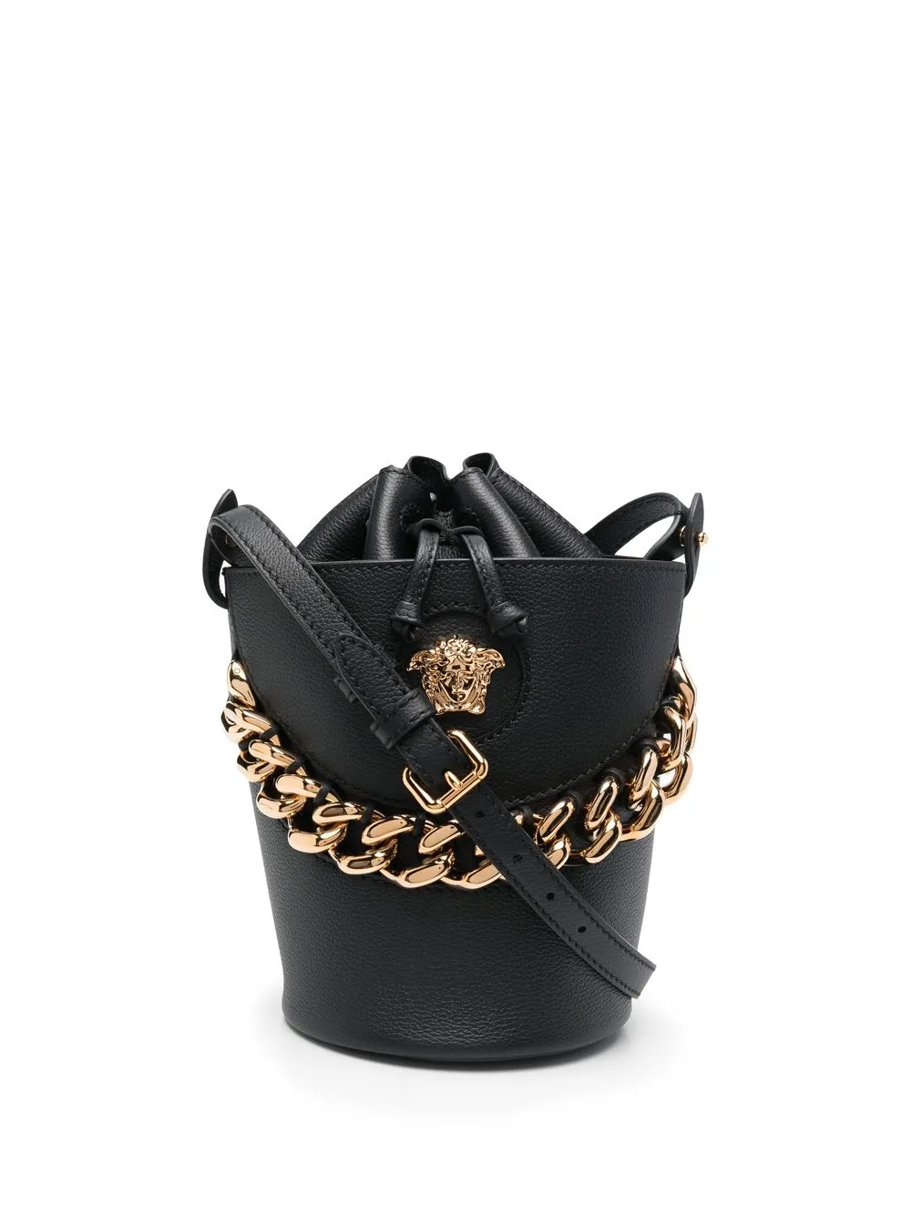 

Versace bolsa bucket con logo - Negro