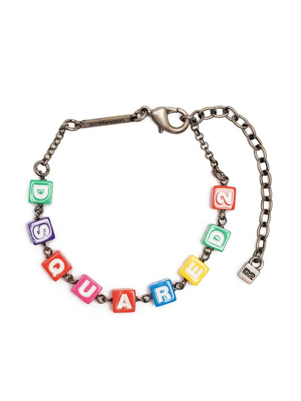 

Dsquared2 logo-bead embellished bracelet - Multicolour