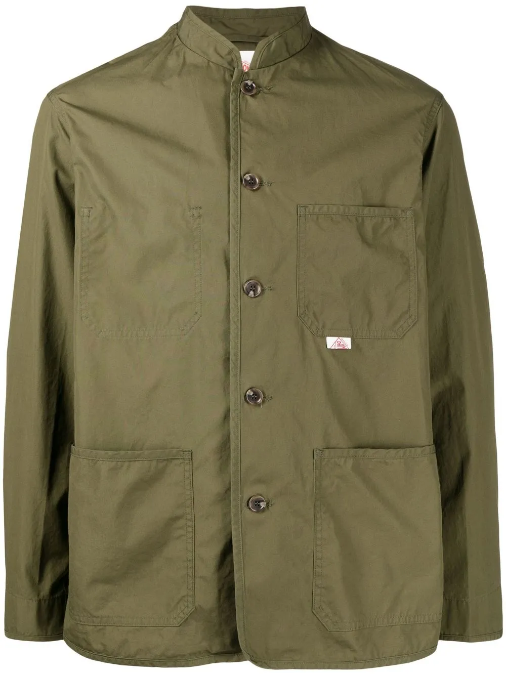 

Danton stand-up collar cotton shirt - Green