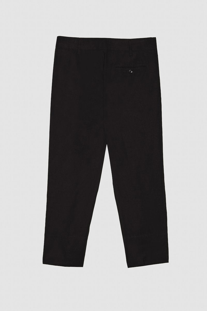 Double Pleat Tapered Trouser-black #1 Double Pleat Tapered Trouser, null- 5