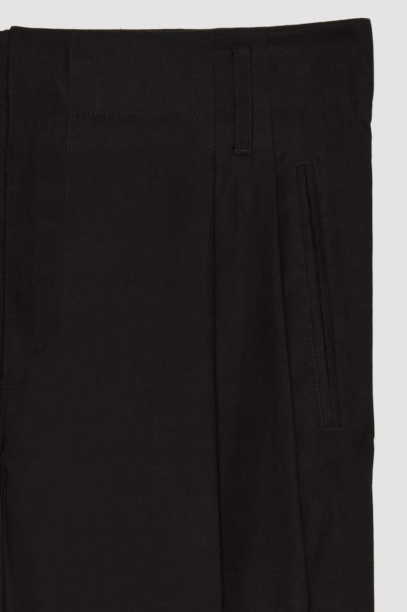 Double Pleat Tapered Trouser-black #0 Double Pleat Tapered Trouser, null- 6