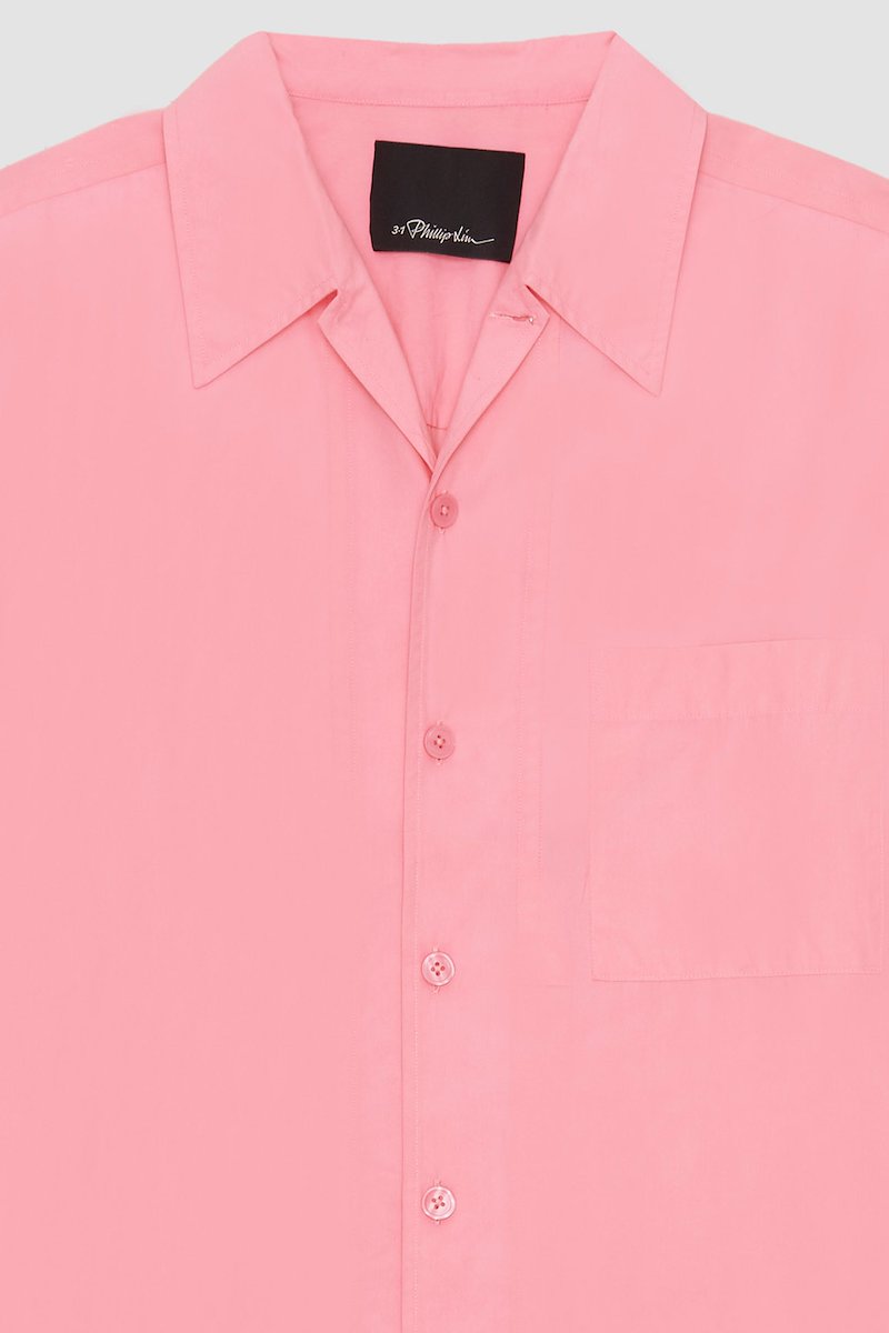 Long Sleeve Convertible Collar Sheer Shirt-pink #1 Long Sleeve Convertible Collar Sheer Shirt, null- 7