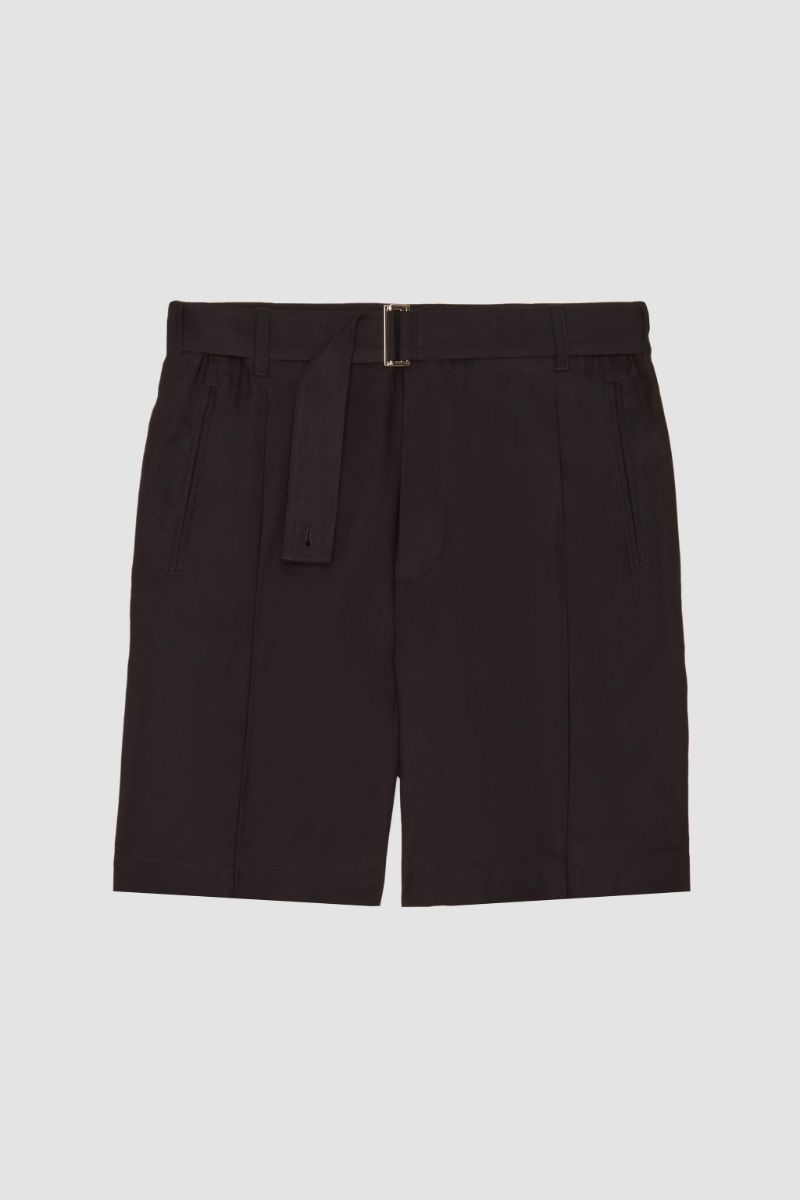 Pleated Short With Self Belt in black | 3.1 Phillip Lim Official Site