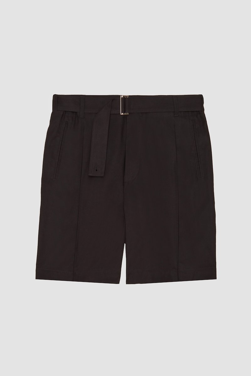 Pleated Short With Self Belt, null- 5