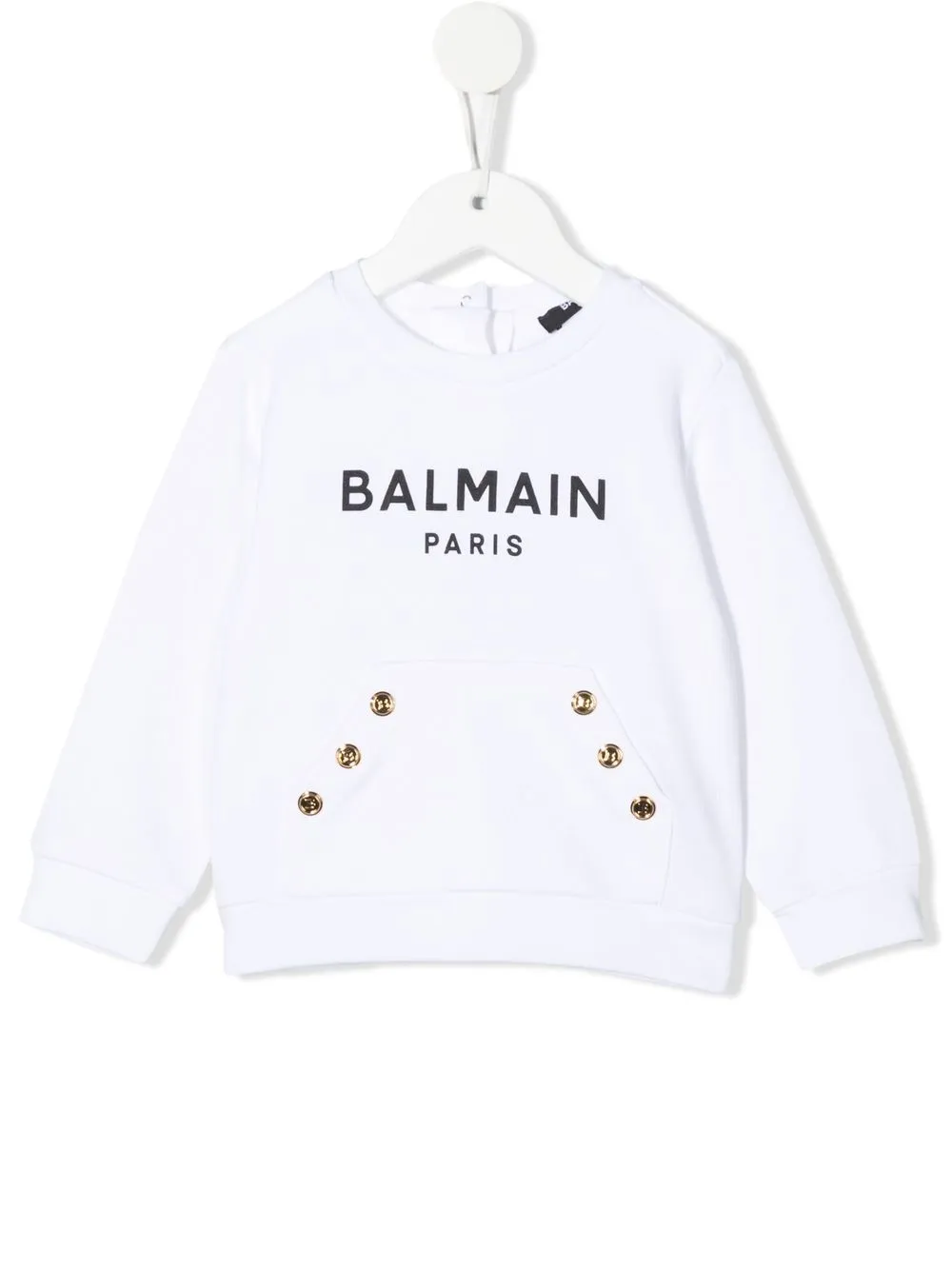 

Balmain Kids sudadera con logo estampado - Blanco