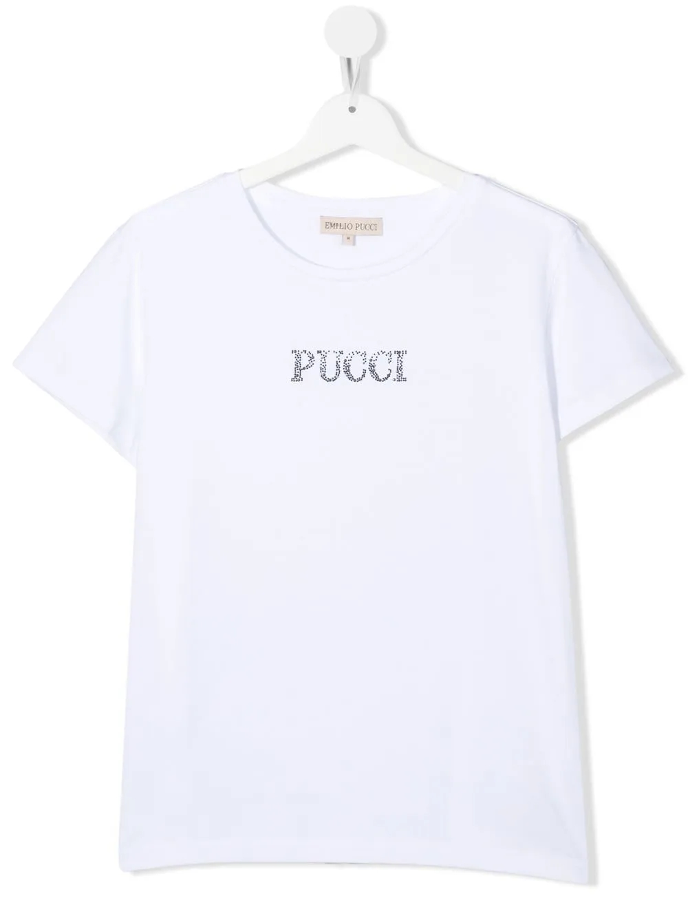

PUCCI Junior playera con logo estampado - Blanco