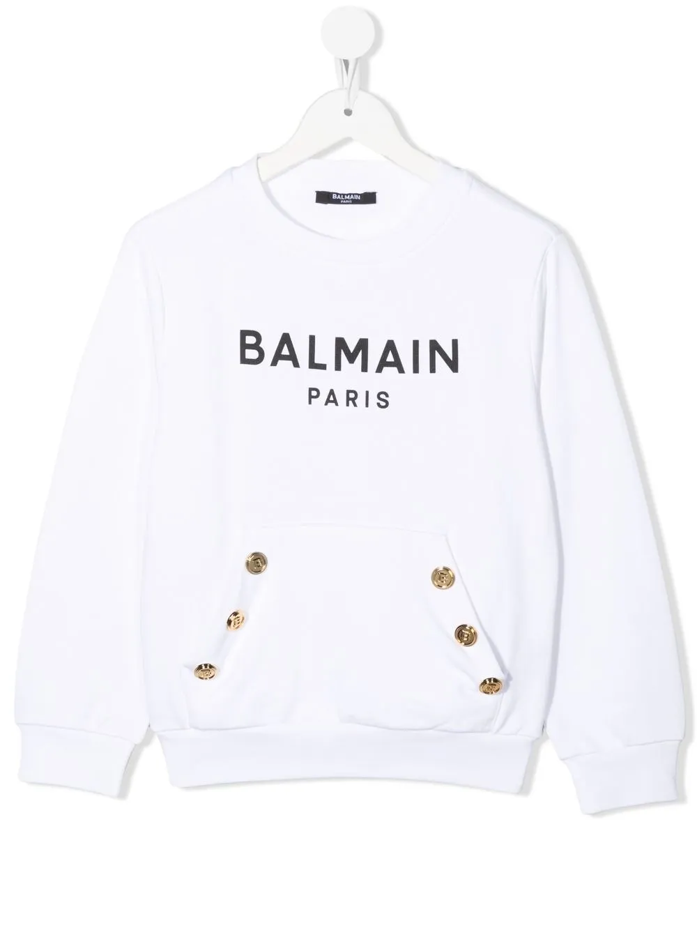 

Balmain Kids sudadera con logo estampado - Blanco