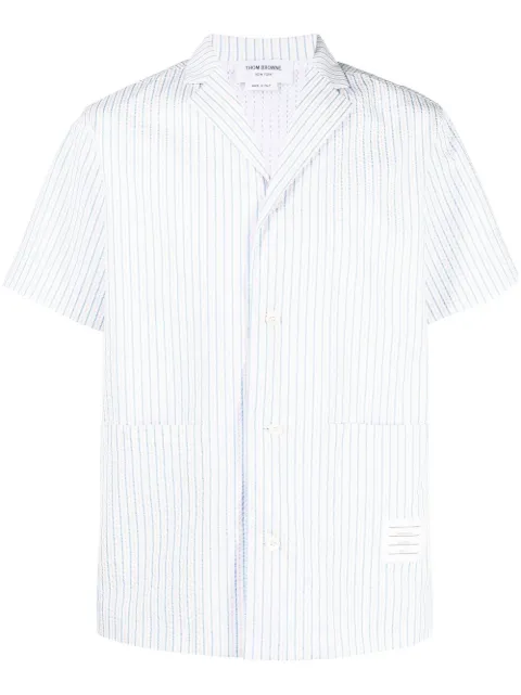 Thom Browne striped short-sleeved shirt
