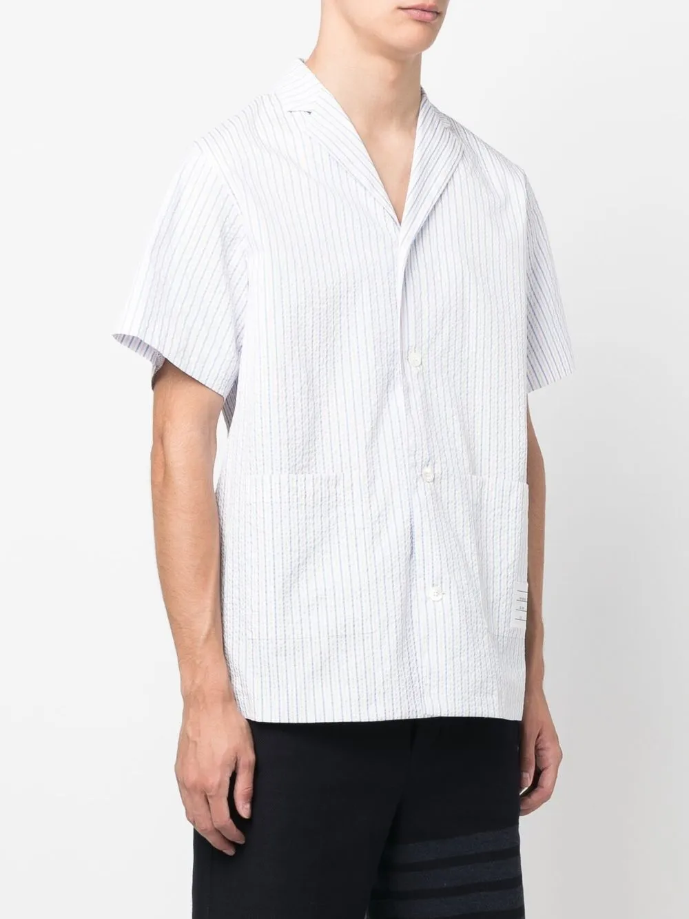 striped short-sleeved shirt