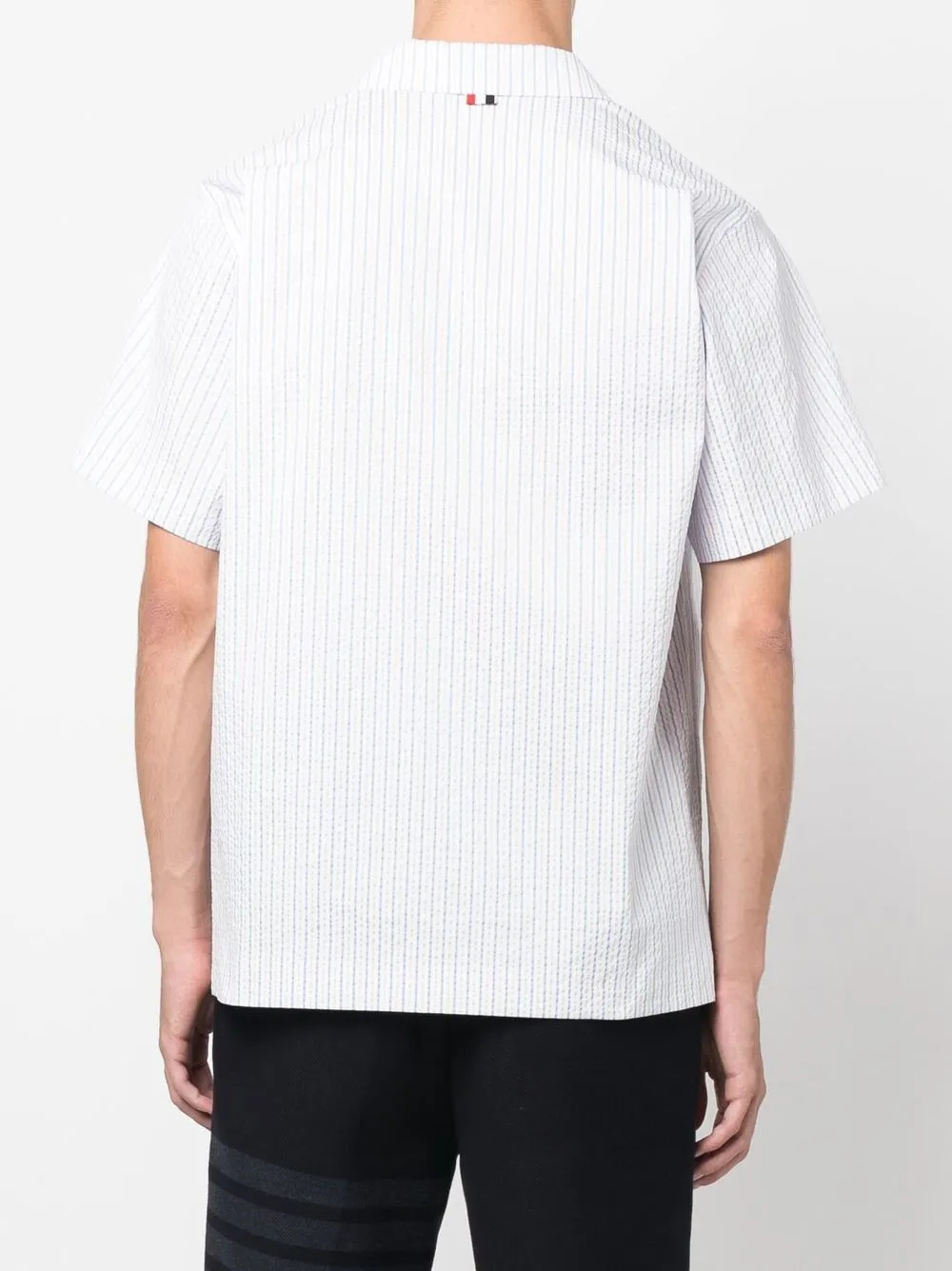 striped short-sleeved shirt