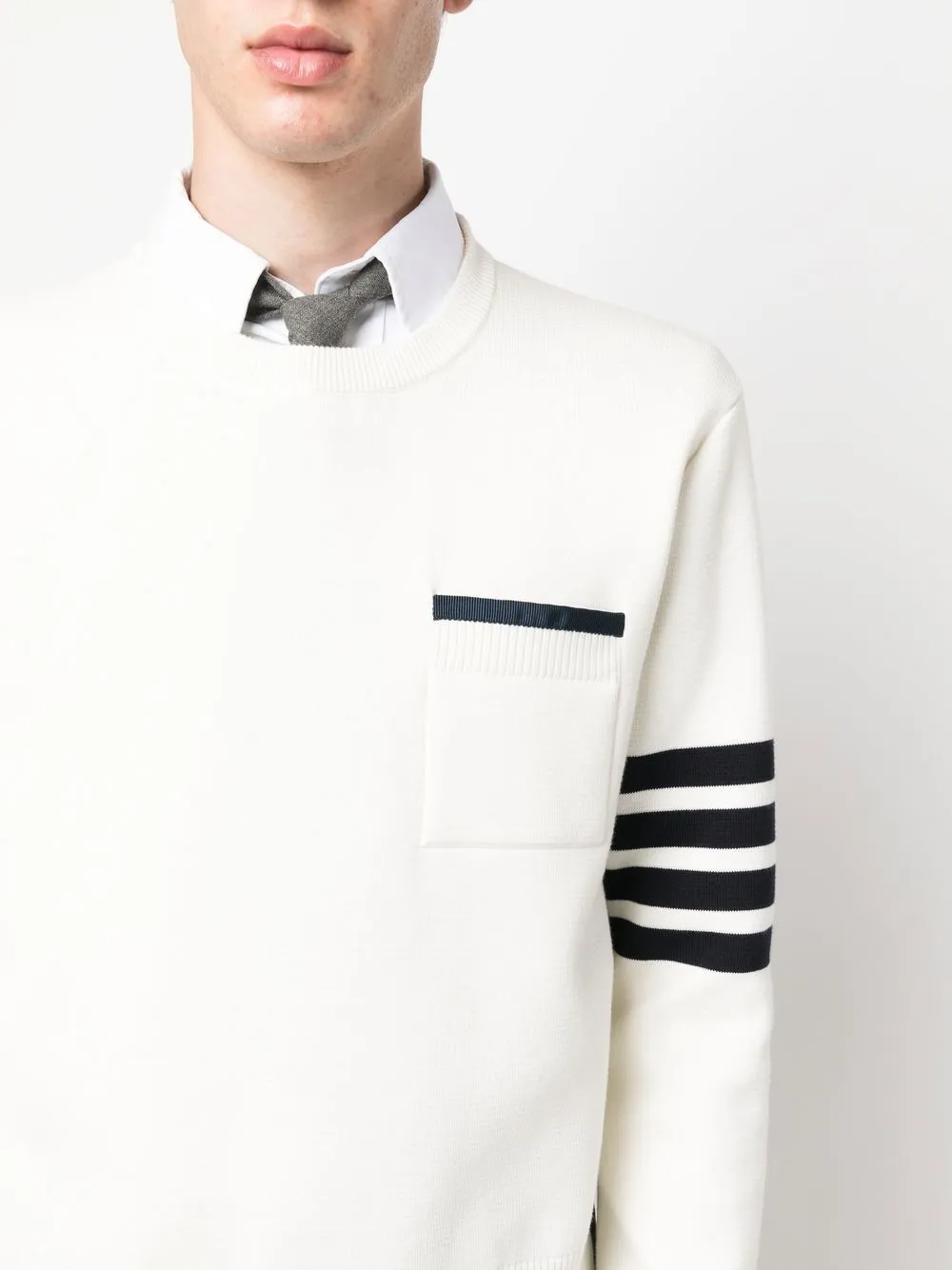 THOM BROWNE 4-BAR STRIPED JUMPER