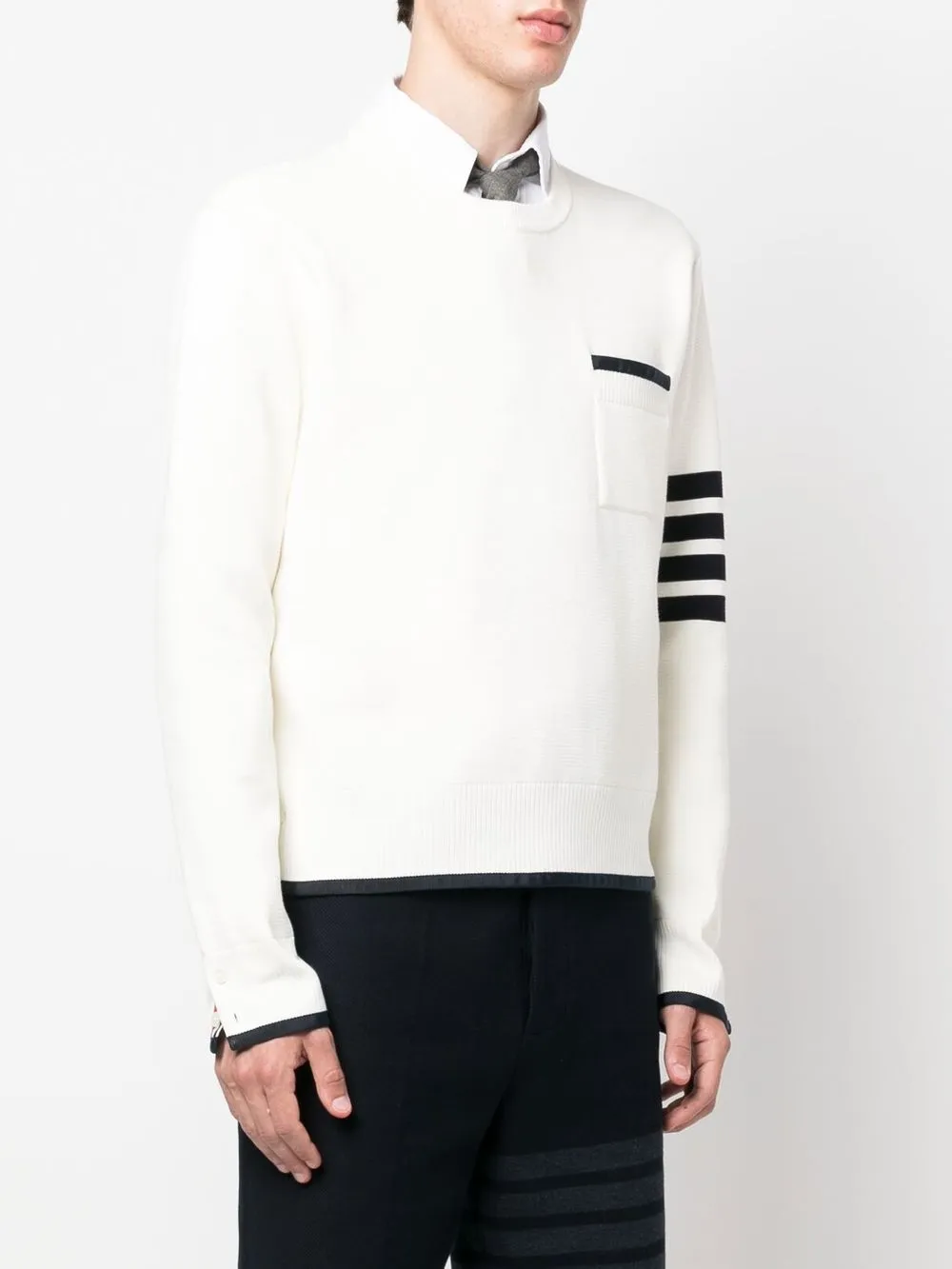 THOM BROWNE 4-BAR STRIPED JUMPER