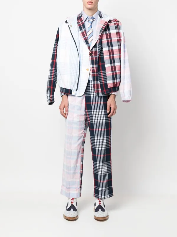 Thom Browne パッチワーク プリント ジャケット | レッド | FARFETCH JP