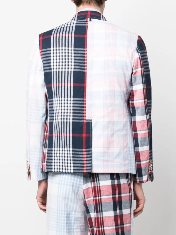 Thom Browne パッチワーク プリント ジャケット | レッド | FARFETCH JP