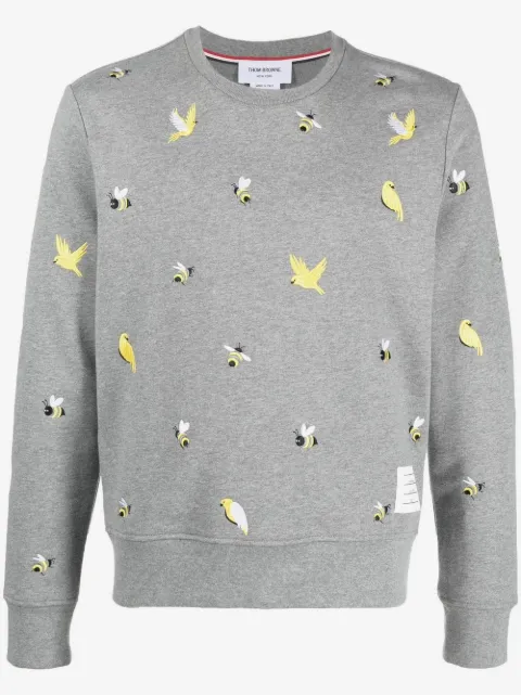 Thom Browne embroidered cotton sweatshirt