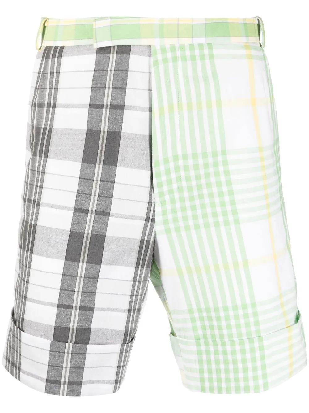 

Thom Browne checked tailored-cut shorts - Green