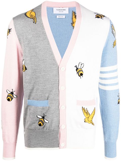 Thom Browne cárdigan con estampado Birds and Bees